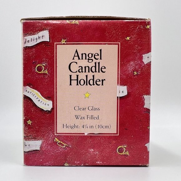 Vintage Daytons Heavy Glass Ring Of Angels Votive Candle Holder 4” Original Box - Picture 2 of 10